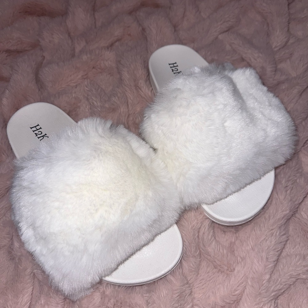 Furry Slipper Slides (several pairs)